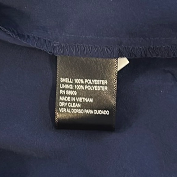 Antonio Milani Navy Blue Lace Sleeveless Midi Dress Women 6 Formal Party Wedding - Picture 12 of 13